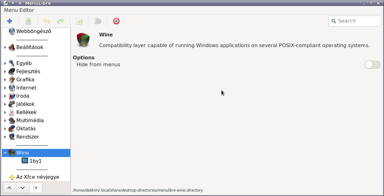 MenuLibre (Wine menü)