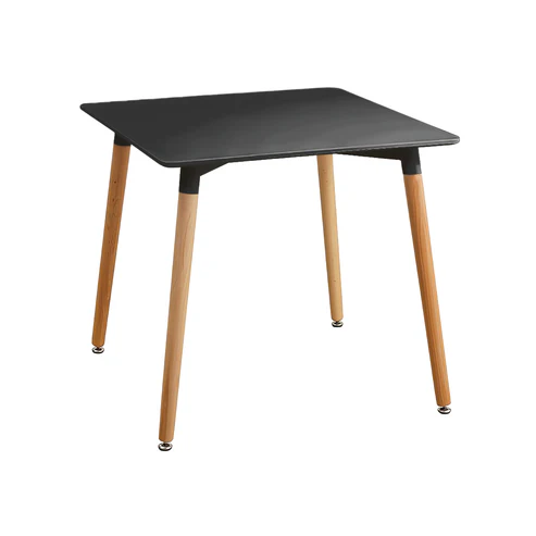 Mesa  Milan Cuadrada Laqueada 80 cm Negra