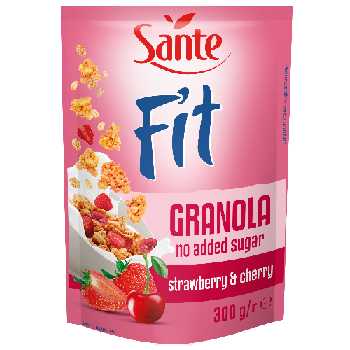 Santé Granola Fit Cereal Flakes with Strawberry & Berries 300g