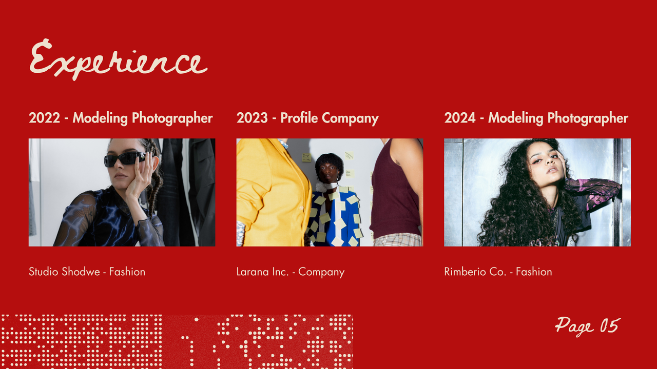 Red and Beige Modern Creative Portfolio Online Portfolio