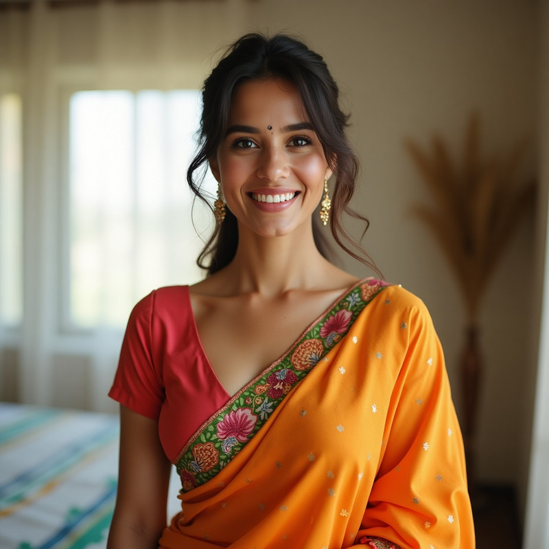 Plunging Neckline Saree