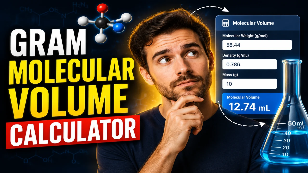 Gram Molecular Volume Calculator Online