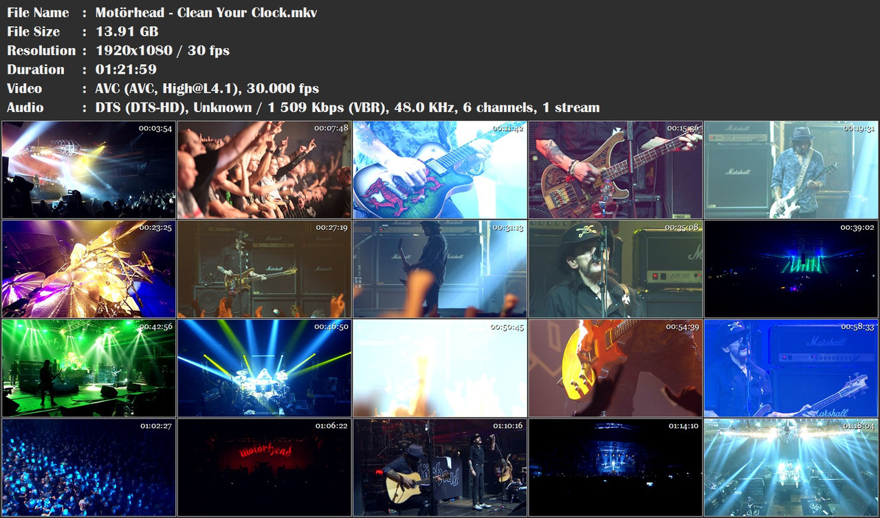 Re: Motörhead - Clean Your Clock (2016) Blu-Ray 1080i