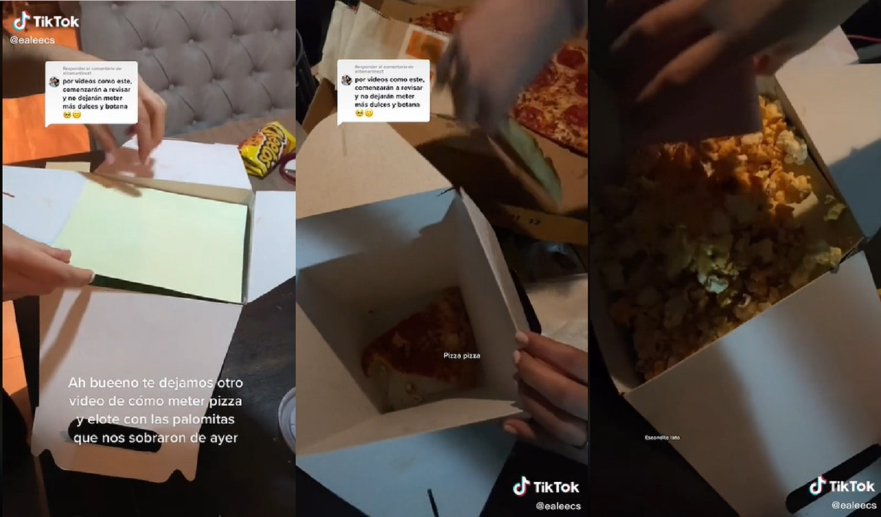 Video de TikTok revela truco para meter pizza al cine sin ser atrapado