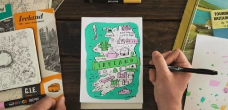Sketchbook Illustration: Draw a Personal, Colorful Travel Map