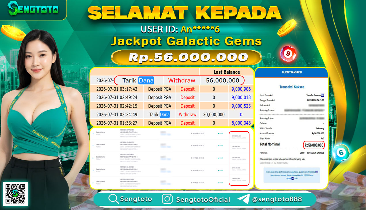 BUKTI PEMBAYARAN SLOT GALACTIC GEMS