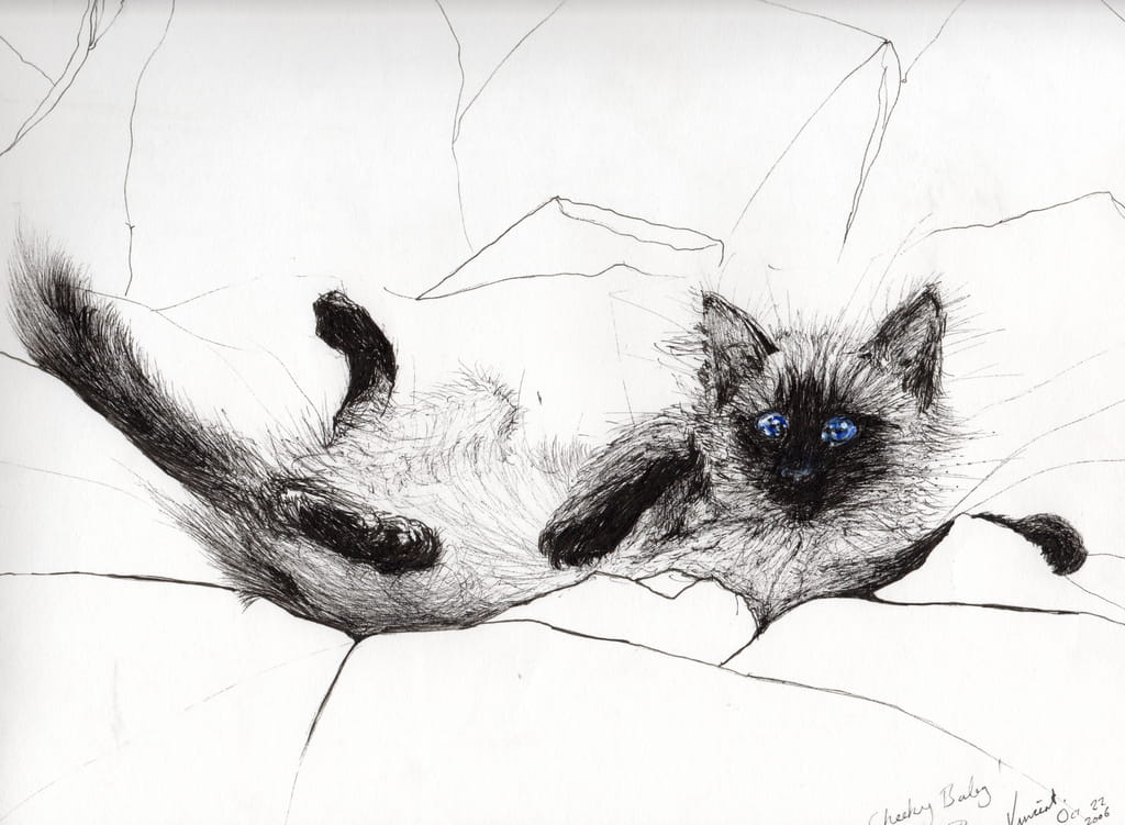 Vincent-Alexander-Booth-Play-baby-2006-ink-on-paper-Meister-Drucke-371704