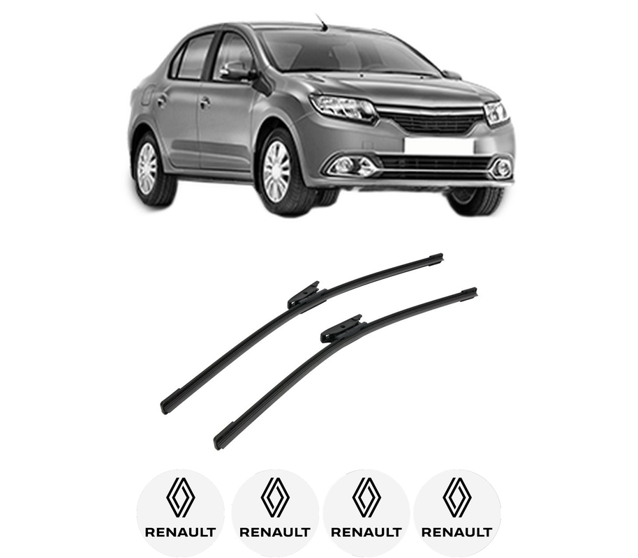 Set stergatoare auto RENAULT LOGAN/STEPWAY II (L8_) din 2014-2016, pentru parbriz auto, 2 bucati, Bosch Aerotwin, din cauciuc siliconat rezistent, 4 Stickere Auto RENAULT