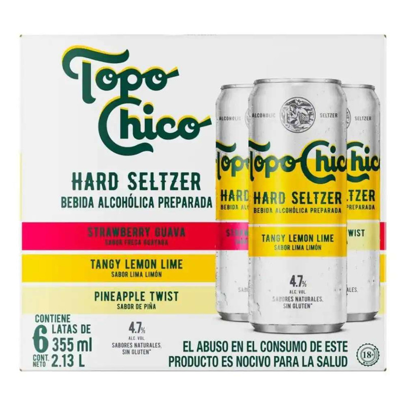 Soriana: Topo Chico Hard seltzer 6 pack 
