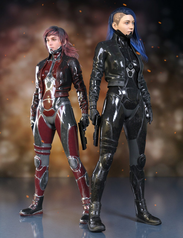 Sci-Fi Punk Outfit for Genesis 8 Females 