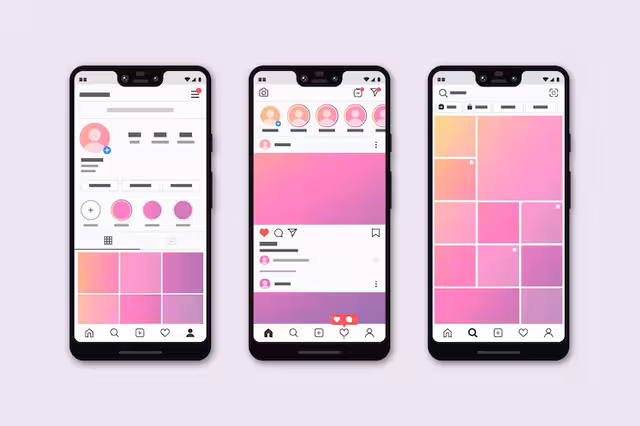 Interface inicial do Instagram