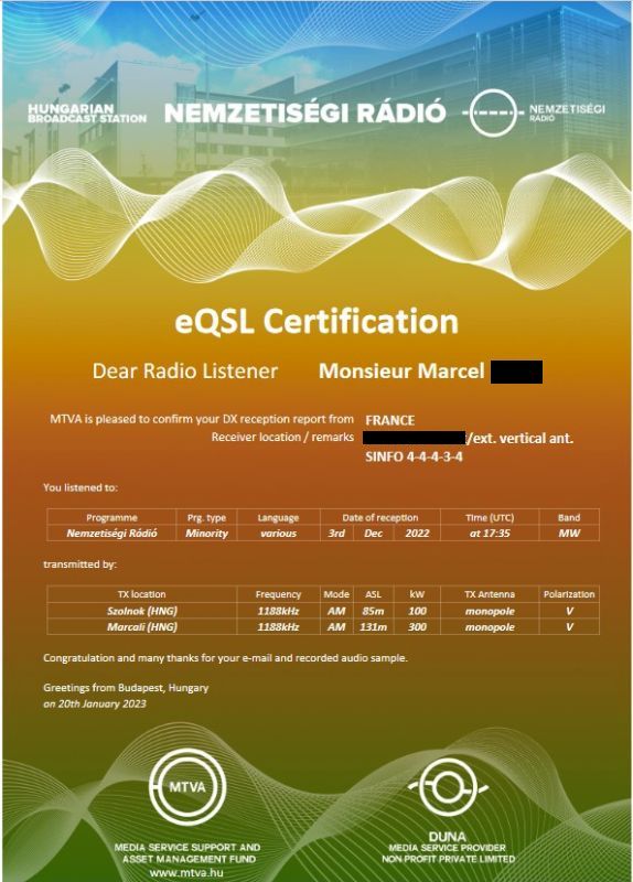 eQSL de NEMZETISEGI Radio (Hongrie). E-QSL-NEMZETISEGI-R-3-12-22-1188-17-H35