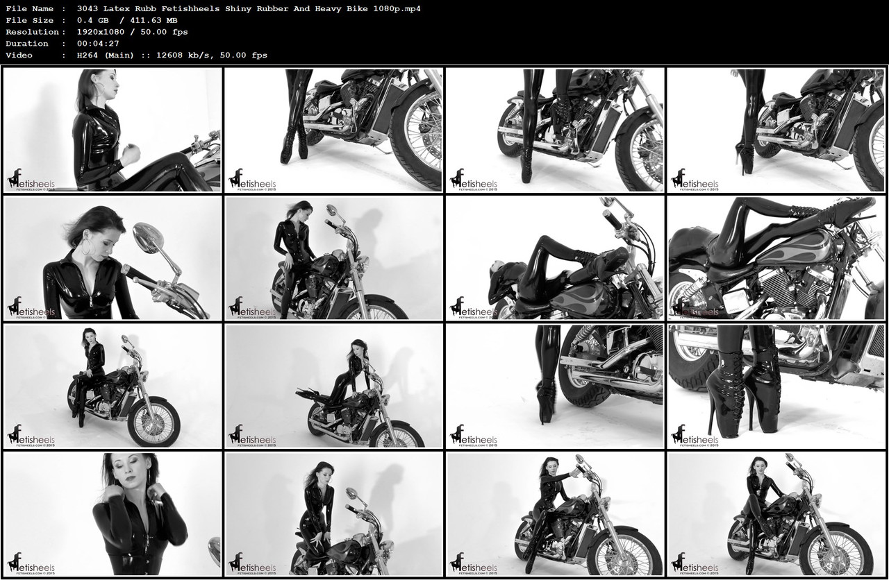 3043 Latex Rubb Fetishheels Shiny Rubber And Heavy Bike 1080p mp4
