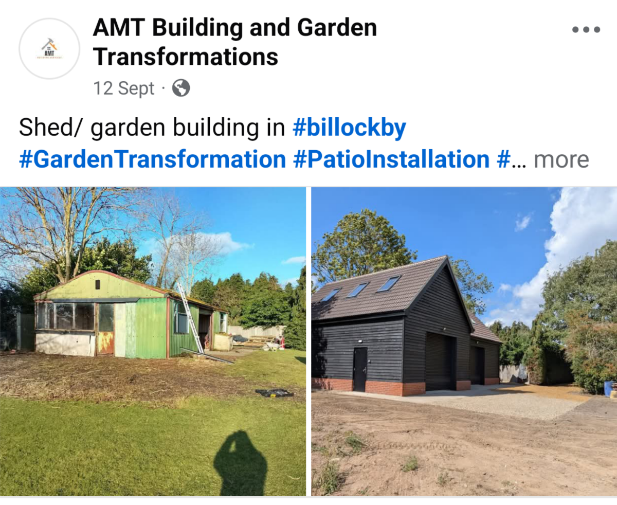 Barnconversion gardenshed newbuild builder landscaper acle billockby greatyarmouth