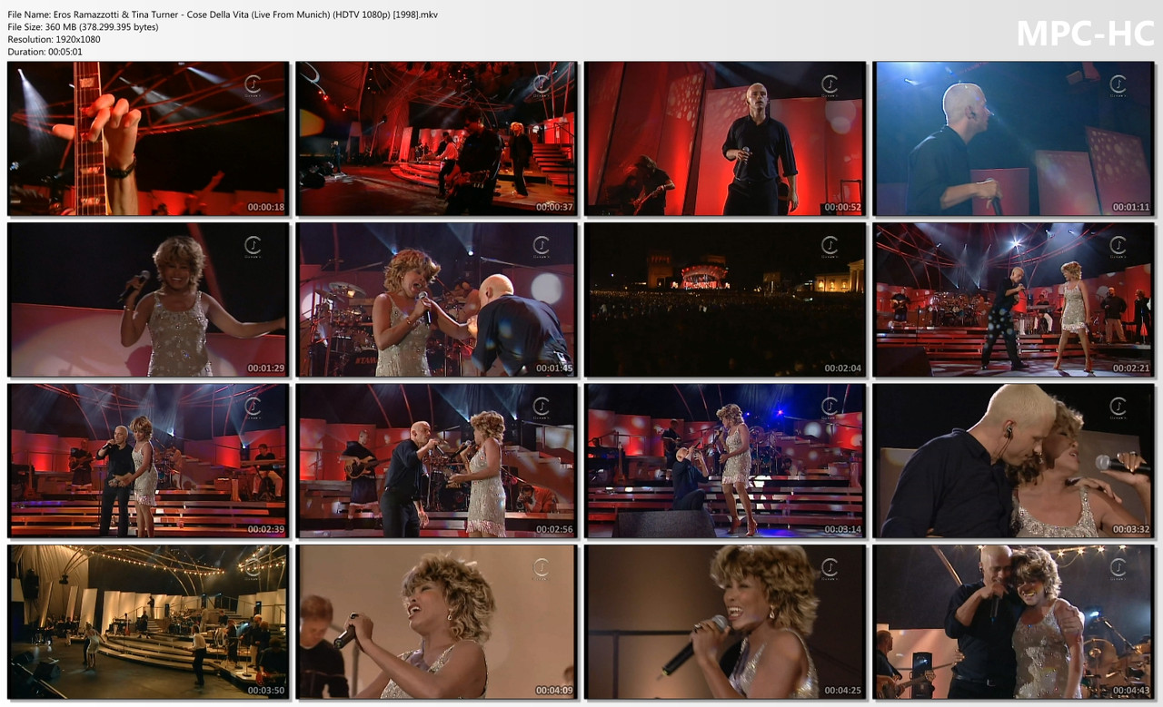 Eros Ramazzotti & Tina Turner - Cose Della Vita (Live From Munich) (HDTV 1080p) [1998]