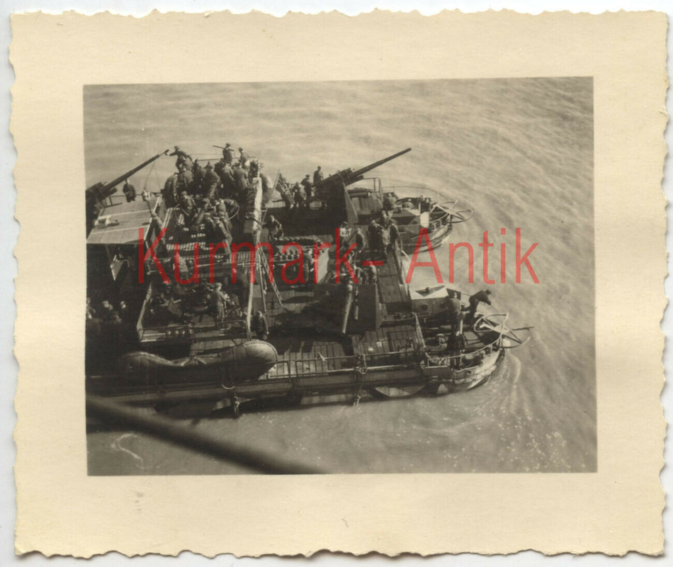 Foto Wehrmacht Holland Amsterdam OP Seelöwe England Siebel Fähre Flak LKW