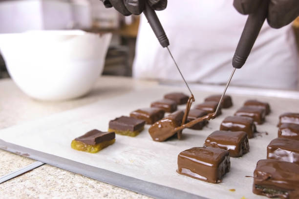 Bombones de estilo francés con rellenos cremosos