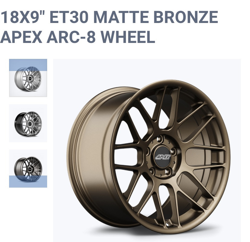 Bronze Apex Arc8 wheels... - BMW 3-Series (E90 E92) Forum
