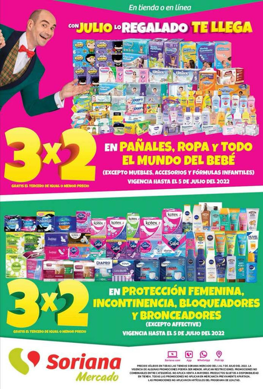 Soriana Mercado [Julio Regalado 2022]: 6° Folleto de Ofertas del Viernes 1 al Jueves 7 de Julio 