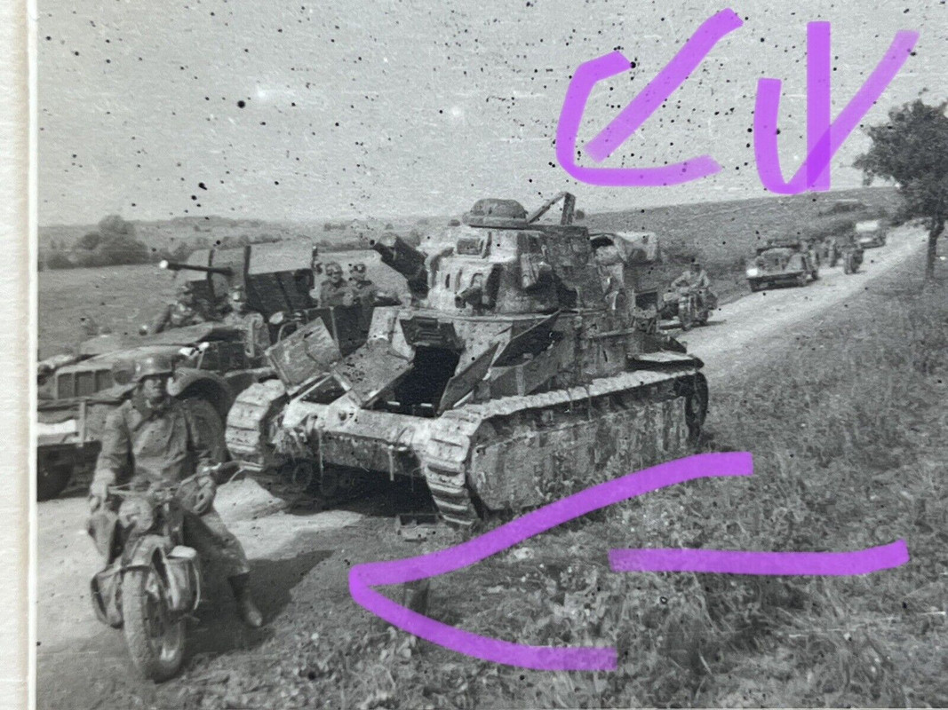 Foto 2wk Ohne Rast nach Süden Frankreich Panzer