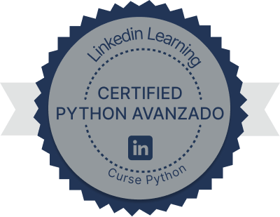 certificado python Avanzado linkedin learning