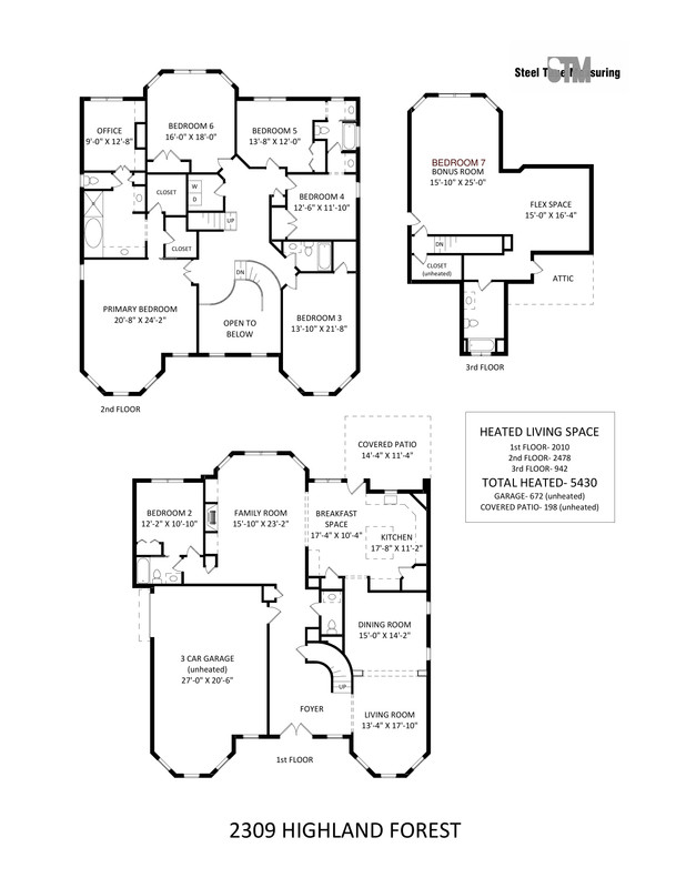 Floor Plan 2309 Highland Forest Drive