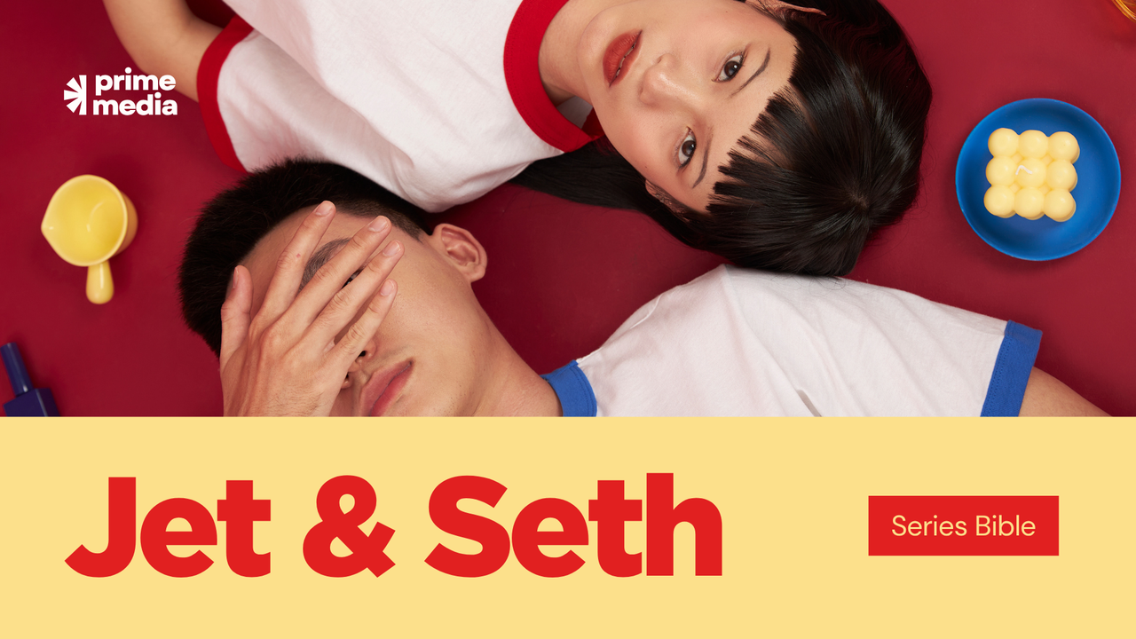 TV and Film Series Bible Presentation in Red Yellow Bold Typographic Style