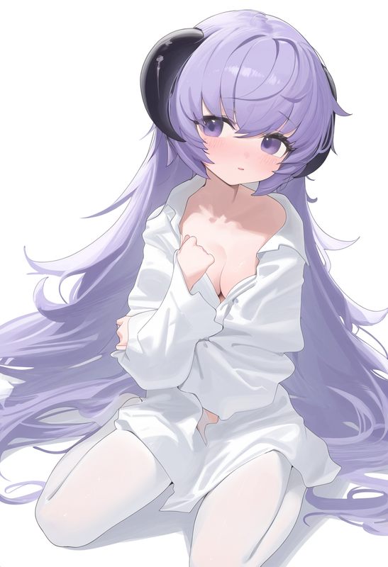 1girl, {{hanyuu}}, mikozin, NDGD, ohlia, {kobayashi ritz}, reoen, purple hair, p s-3777751793