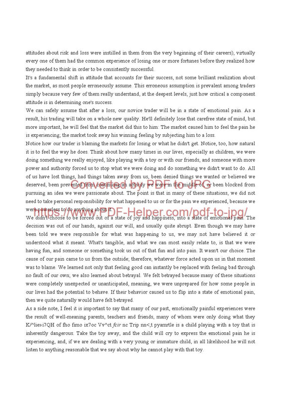 Trading in the Zone Master the Market with Confidence Discipline and a Winning Attitude 200042