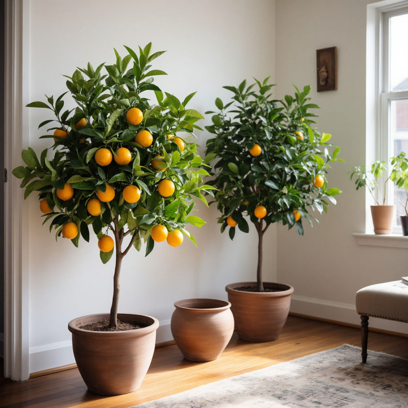 домашние лимонные и манадриновые деревья