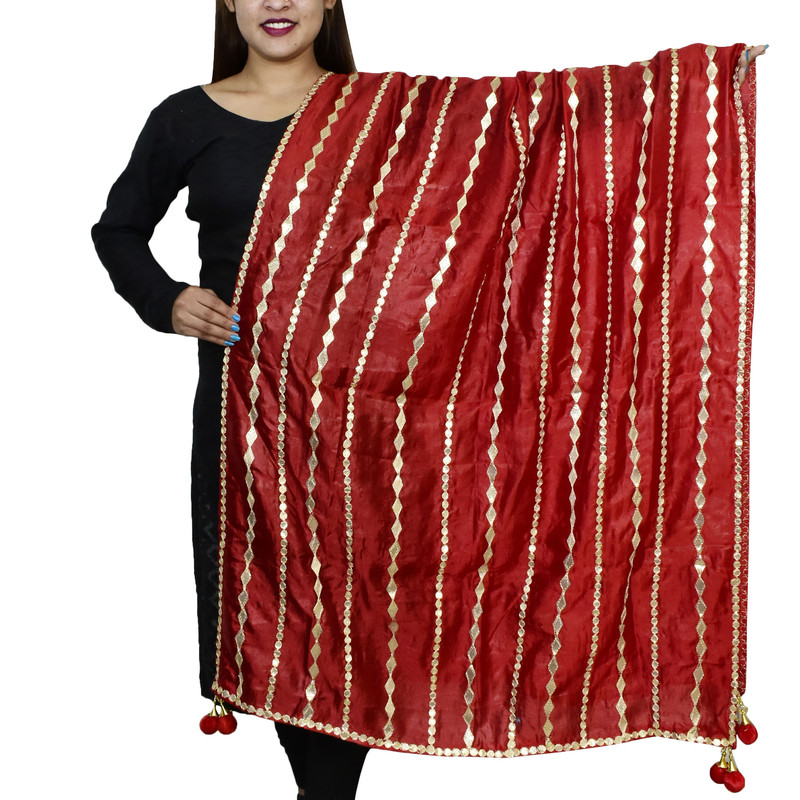thumbnail 56  - Women&#039;s Dupatta Gota Patti Traditional Wrap Chunni Shawl Scarf Hijab For Wedding