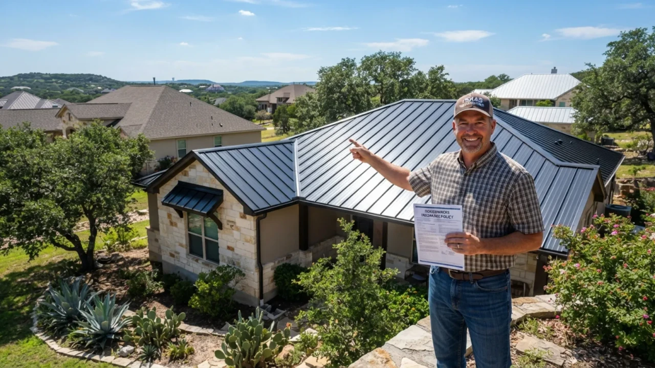 Metal roof insurance savings Class A fire rating homeowners Texas