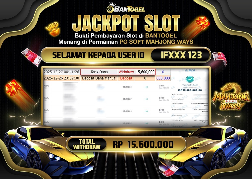 BUKTI JACKPOT LUNAS BANTOGEL