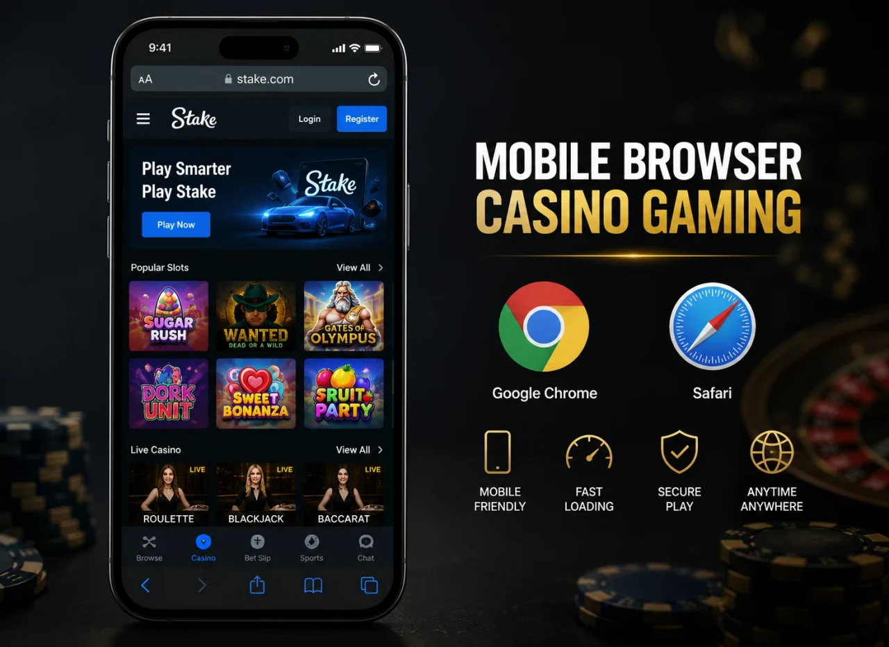 Mobile browser casino gaming no download