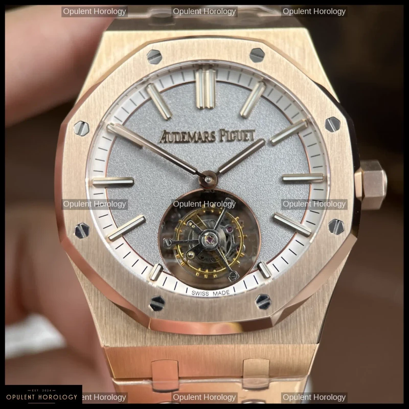 Audemars Piguet Royal Oak Flying Tourbillon 26730OR Rose Gold Plated Gray Dial 41mm