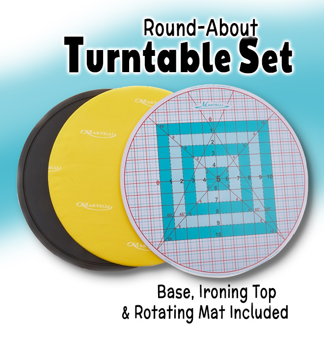 Round-About Turntable, Mat and Ironing Board Set by Martelli Enterprises -  641453900037 Quilting Notions