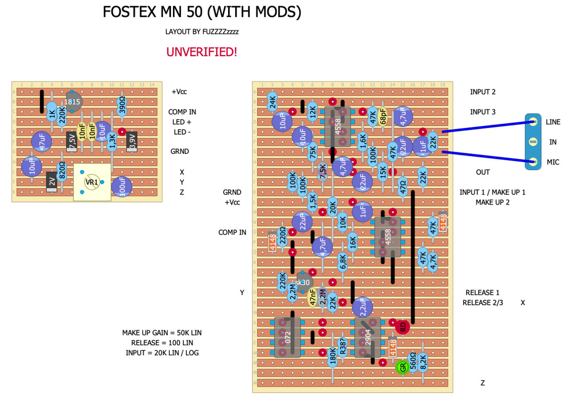 fostex mn 50 layout