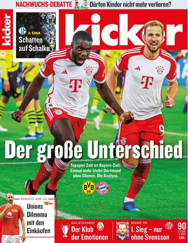 Cover: Kicker Sportmagazin No 90 vom 06  November 2023