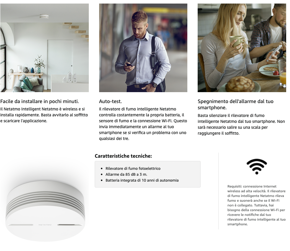 Dettagli Netatmo Sensore Fumo