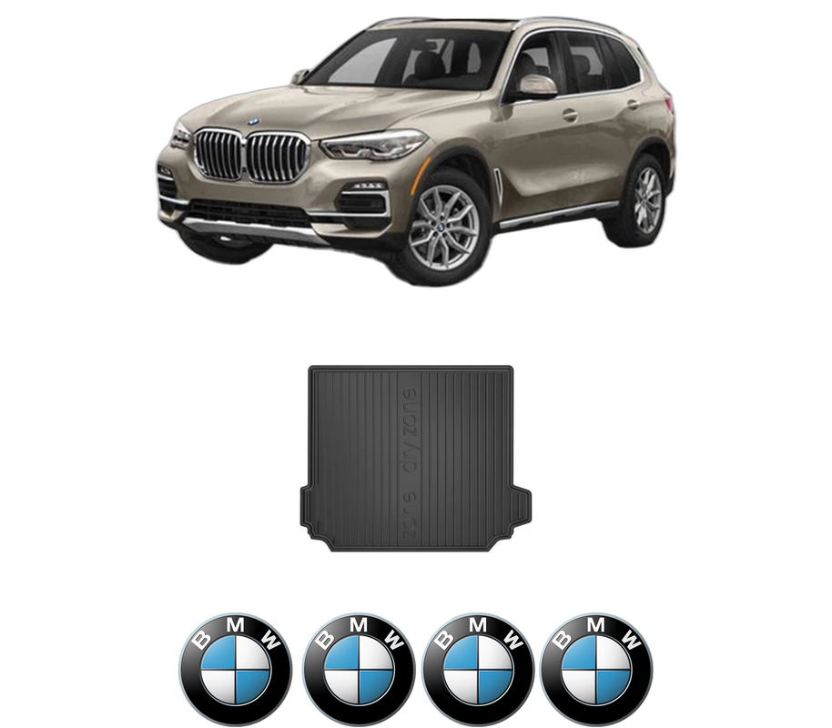 Tavita Portbagaj BMW Seria X5 Van (G05) din 2019-2023, Protectie Portbagaj Auto, 4x Stickere auto cu BMW