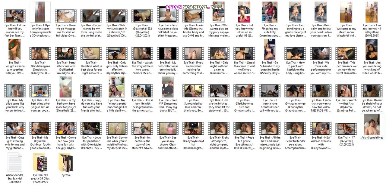 Paquete de fotos de 59 clips de Eye Thai, también conocido como eyethai
