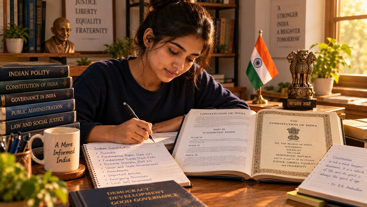 Indian Constitution and Polity notes covering fundamental rights DPSP and amendments for competitive exams
