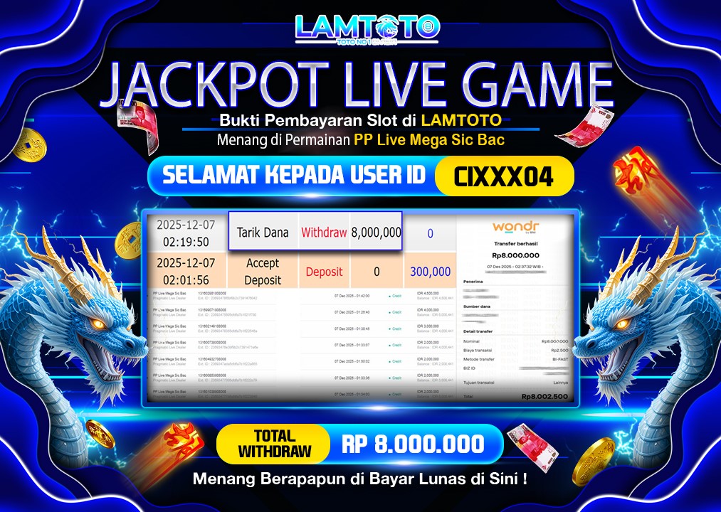 BUKTI JACKPOT LUNAS LAMTOTO