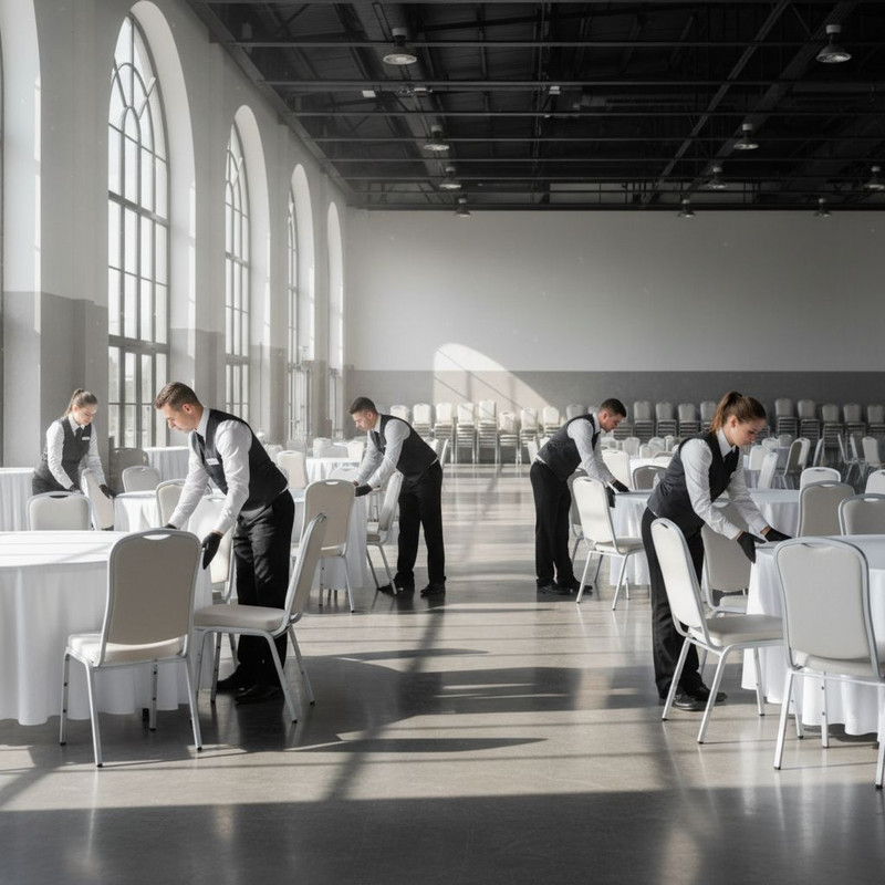 Пошаговый процесс аренды мебели для мероприятия: от составления заявки до аккуратного демонтажа оборудования.