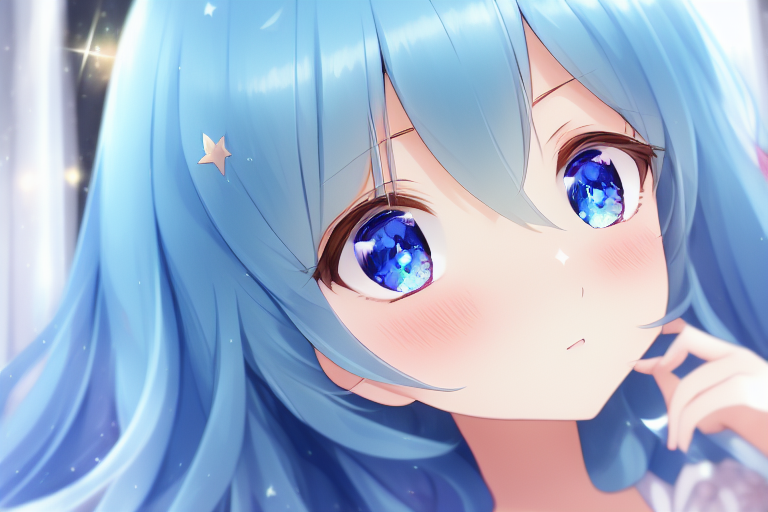 00354-4054487289-DATE_ A_LIVE, exquisite anime  palace_bedroom, Full_body, blue_hair, blue_eye, long