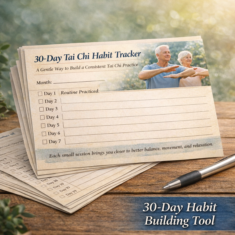 30-Day Tai Chi Habit Tracker mockup