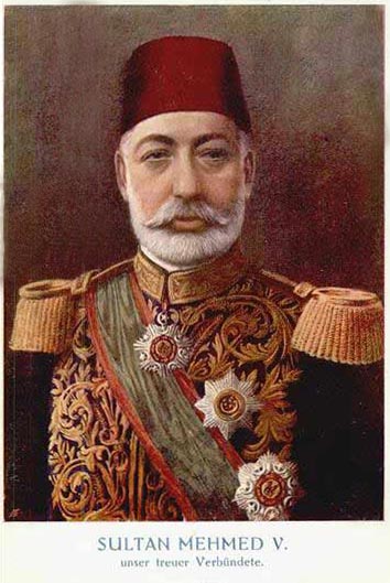 20 kurush (piastras). Turquía (Imperio Otomano). Mehmed V 9º año (1917). Sultanmehmed-V1917