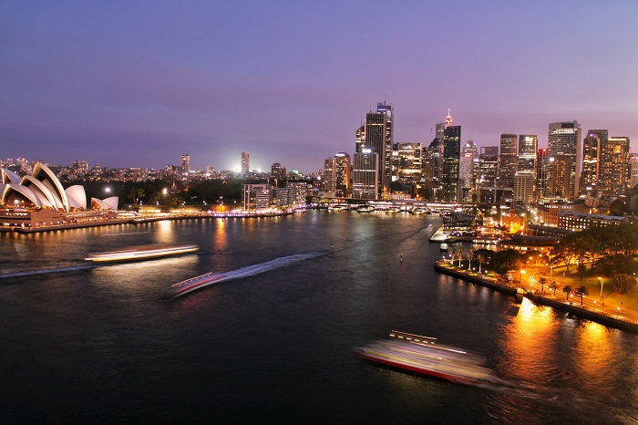 Pemandangan malam hari Australia