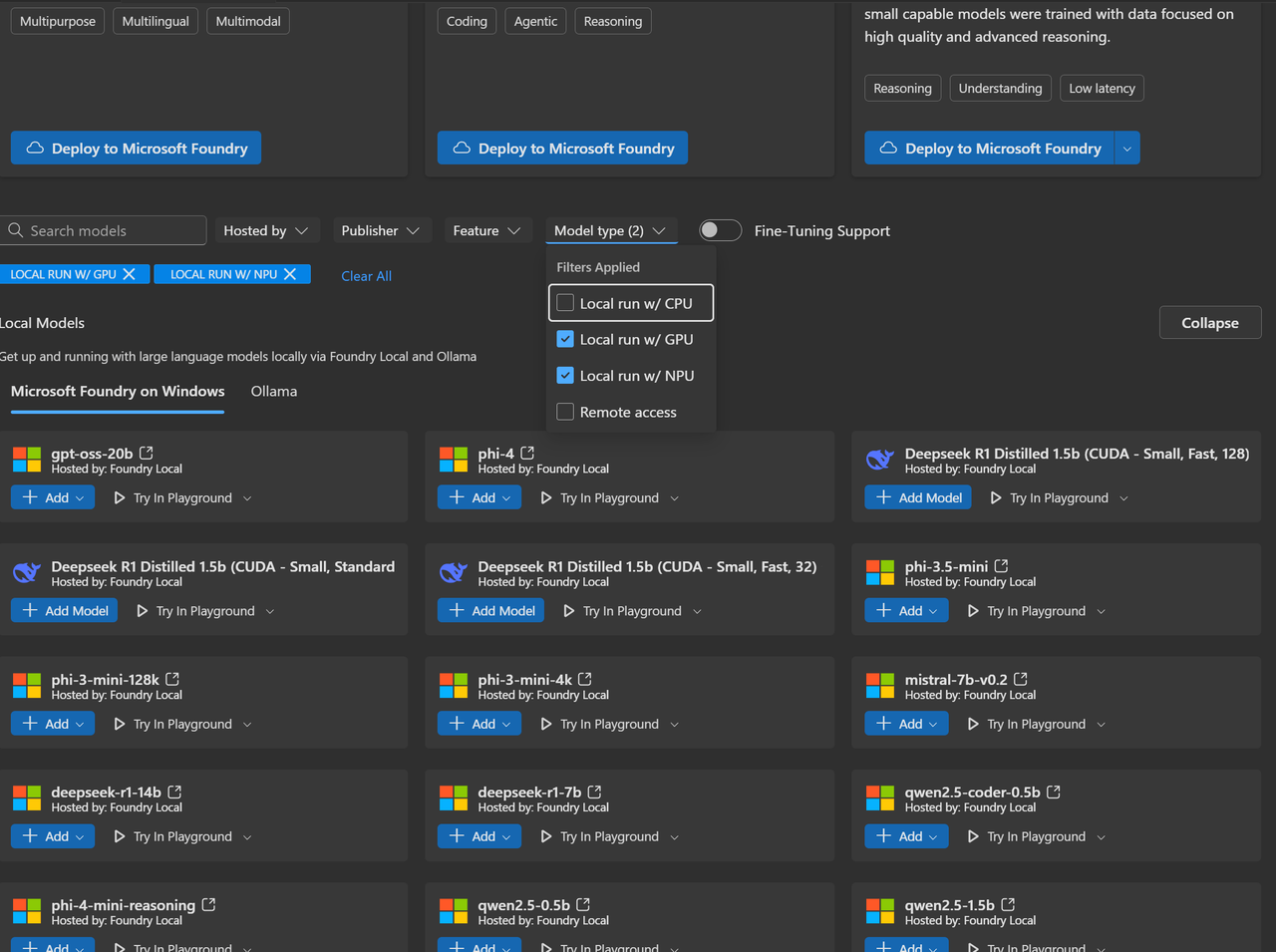 model chooser in vscode