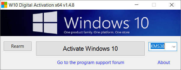 W10 Digital Activation 1.4.8